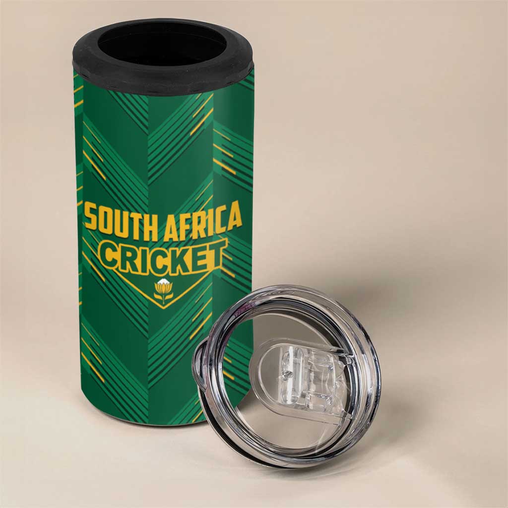 Custom South Africa Cricket 4 in 1 Can Cooler Tumbler SA Protea Woza Nawe LT01