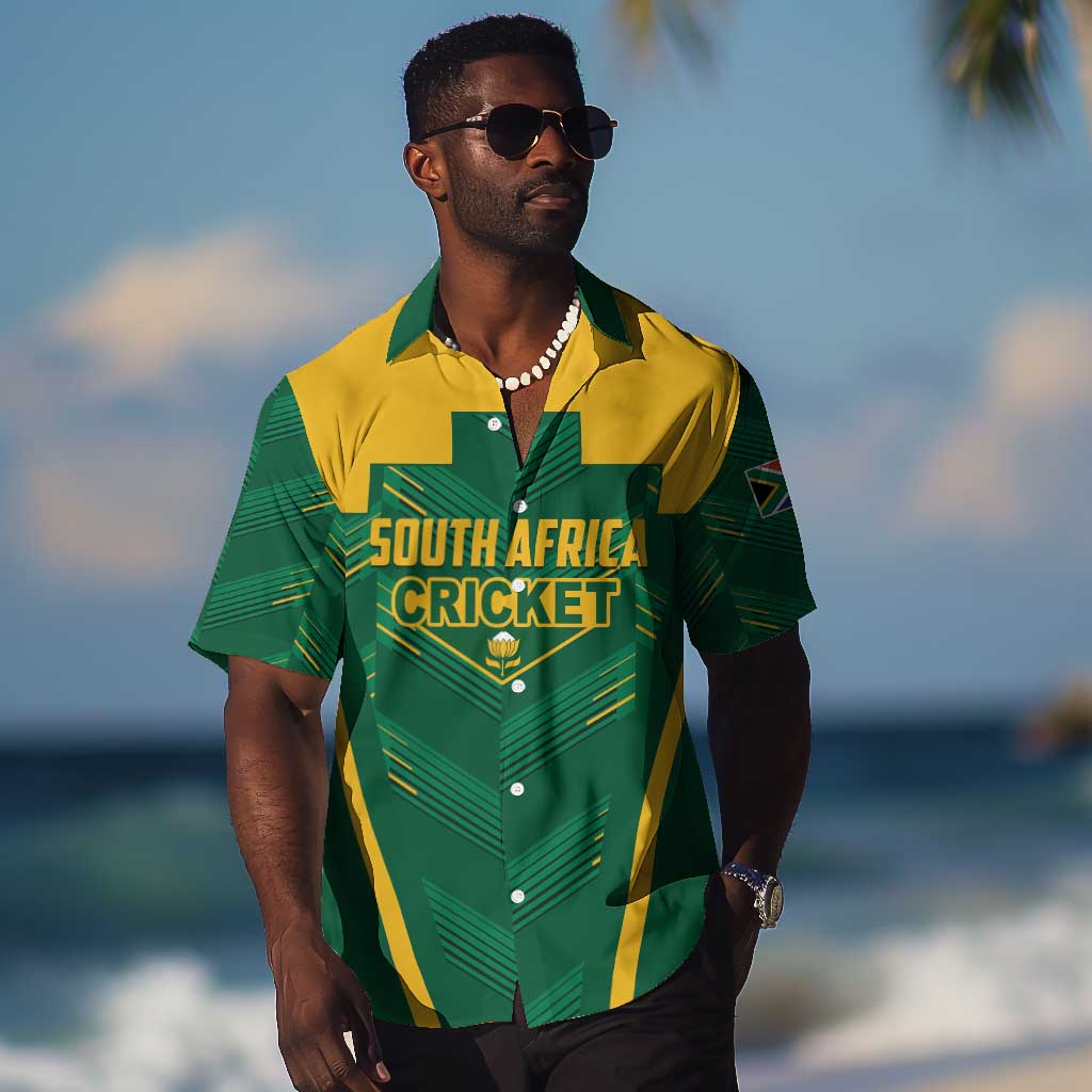 Custom South Africa Cricket Hawaiian Shirt SA Protea Woza Nawe LT01