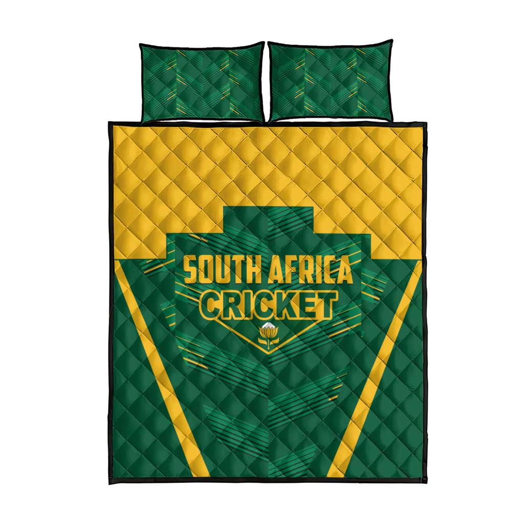 South Africa Cricket Quilt Bed Set SA Protea Woza Nawe LT01