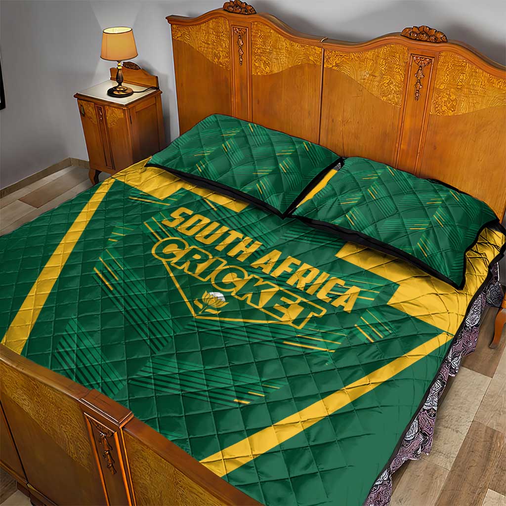 South Africa Cricket Quilt Bed Set SA Protea Woza Nawe LT01
