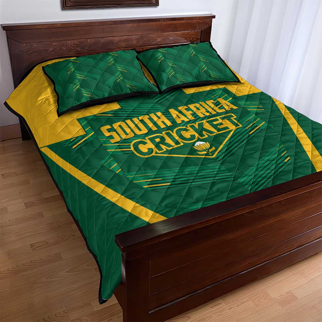 South Africa Cricket Quilt Bed Set SA Protea Woza Nawe LT01