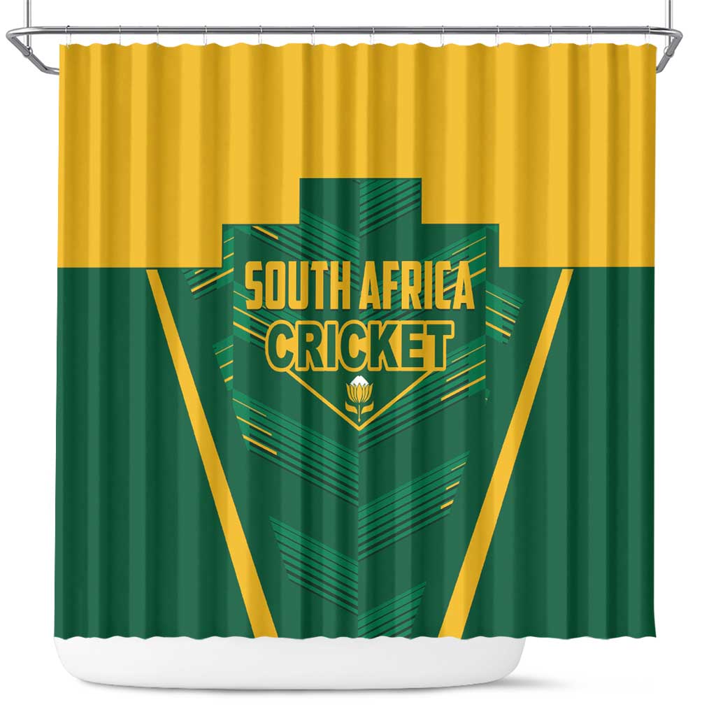 South Africa Cricket Shower Curtain SA Protea Woza Nawe LT01