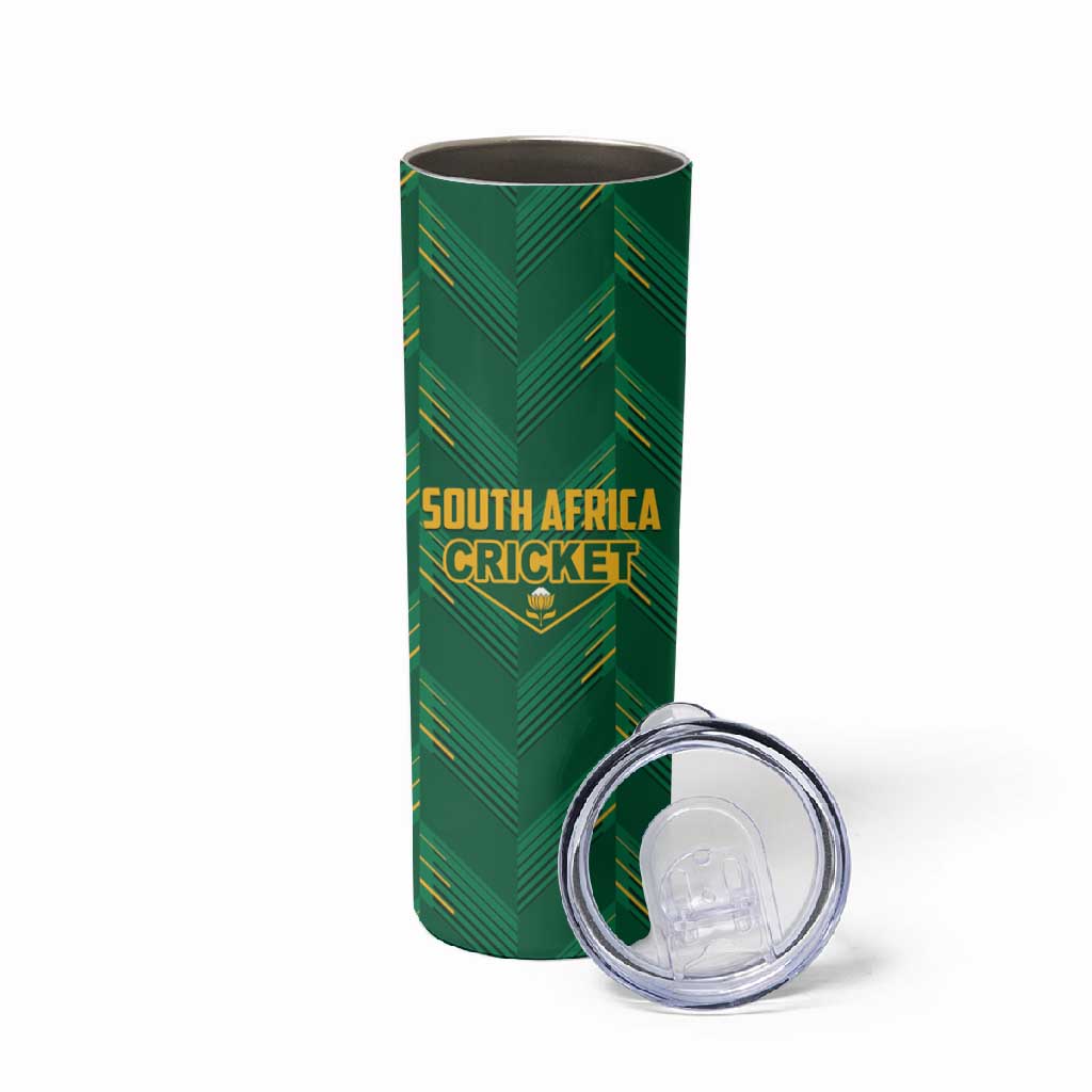 Custom South Africa Cricket Skinny Tumbler SA Protea Woza Nawe LT01