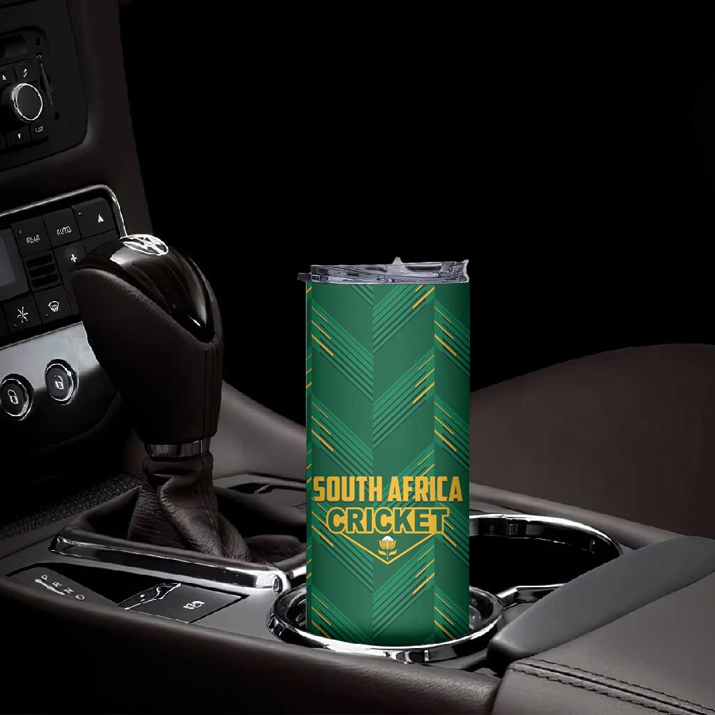 Custom South Africa Cricket Skinny Tumbler SA Protea Woza Nawe LT01