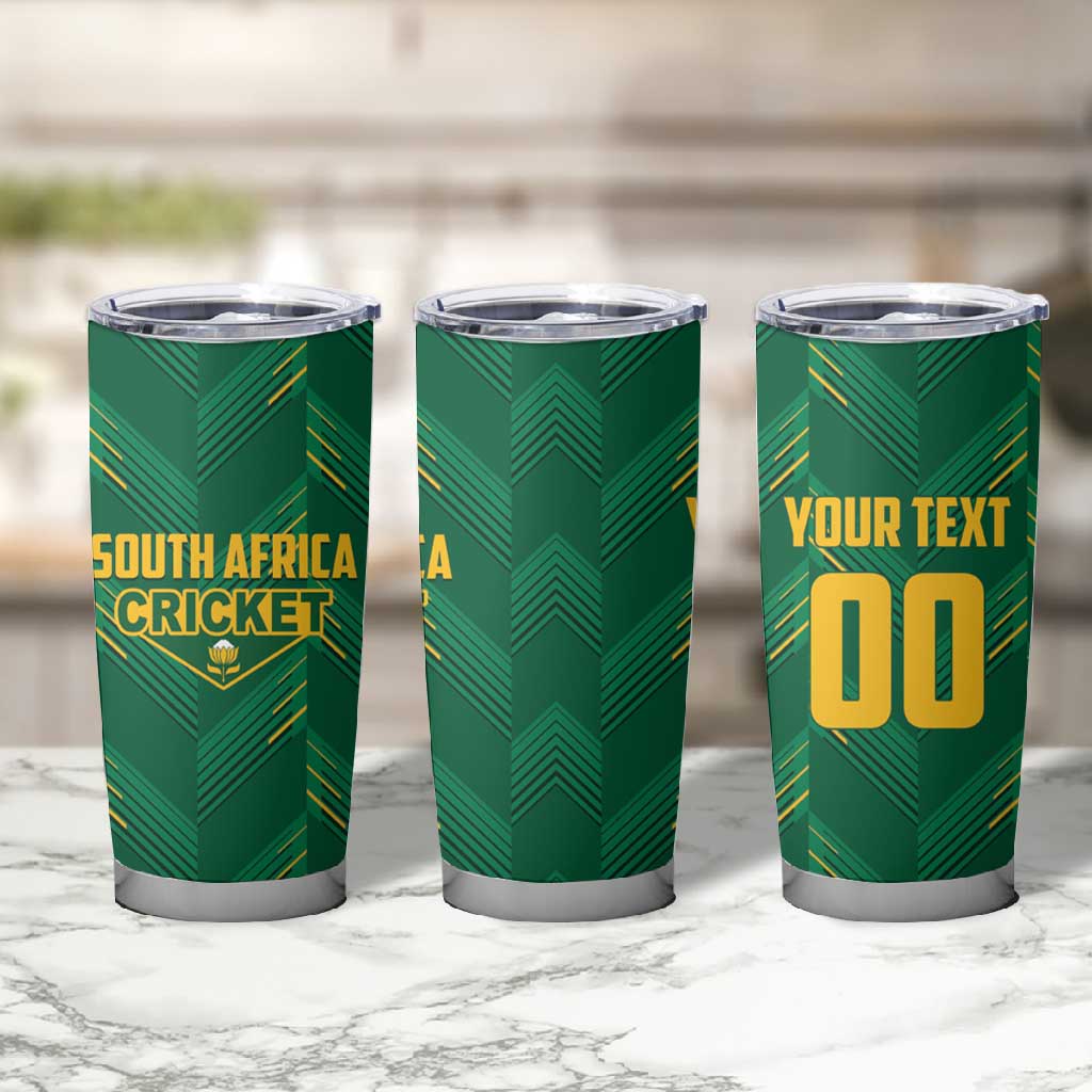 Custom South Africa Cricket Tumbler Cup SA Protea Woza Nawe LT01