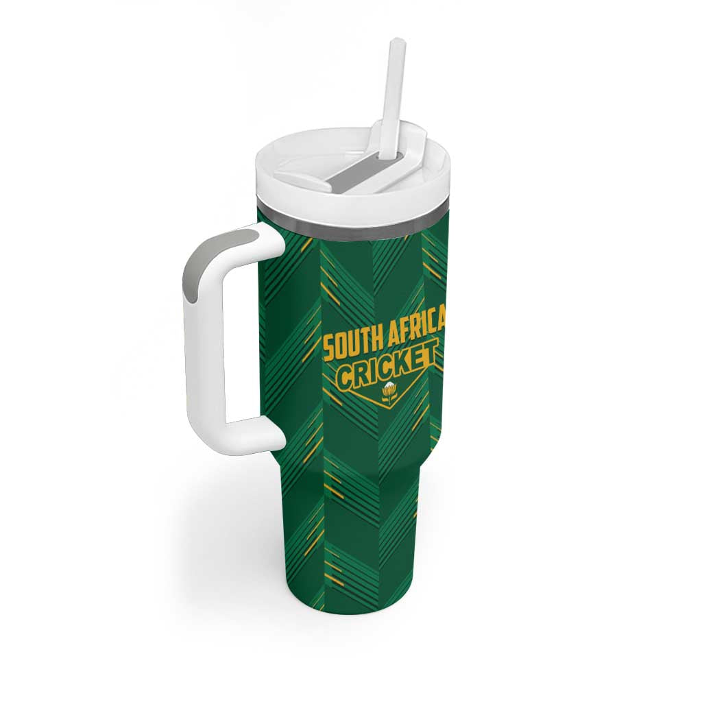 Custom South Africa Cricket Tumbler With Handle SA Protea Woza Nawe LT01
