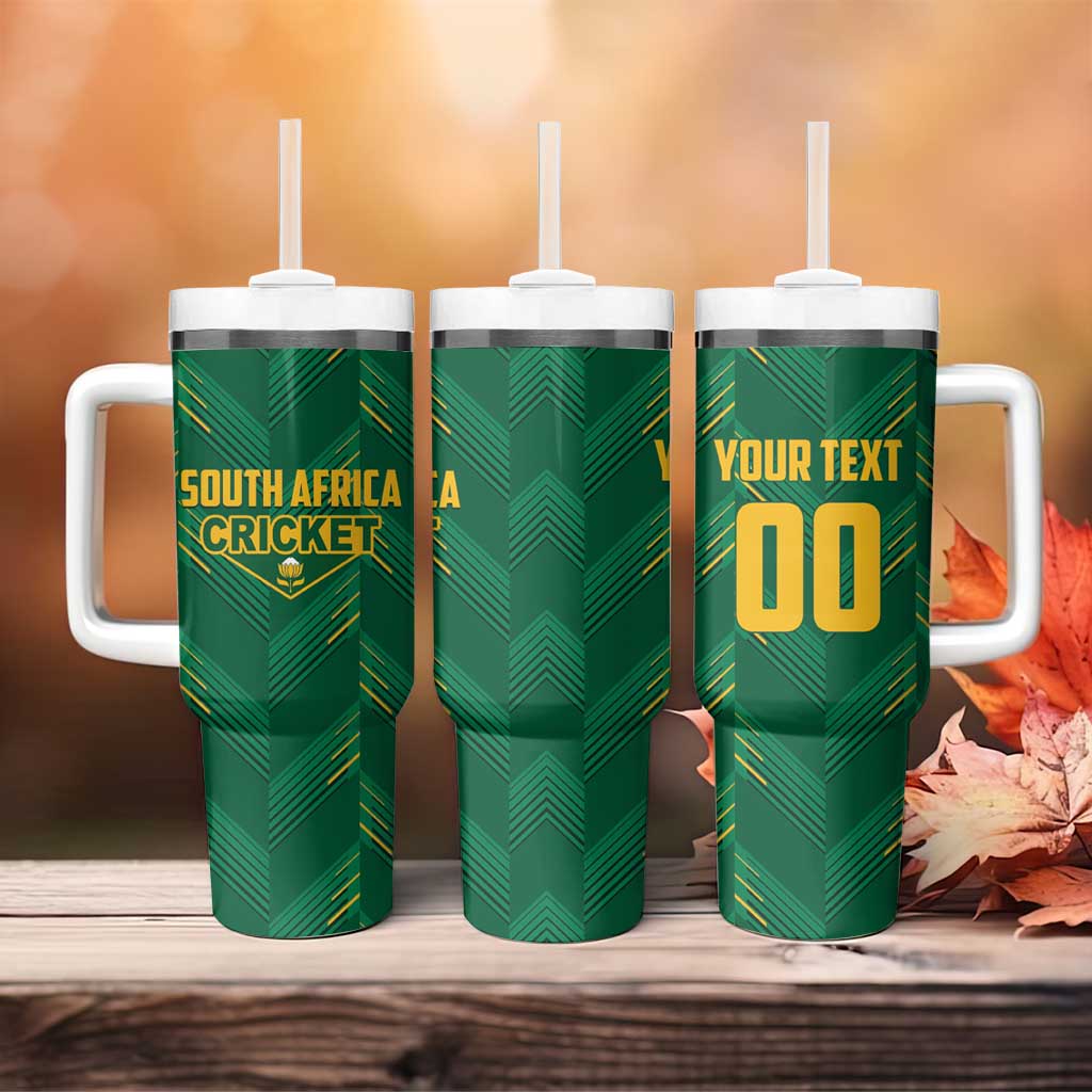 Custom South Africa Cricket Tumbler With Handle SA Protea Woza Nawe LT01