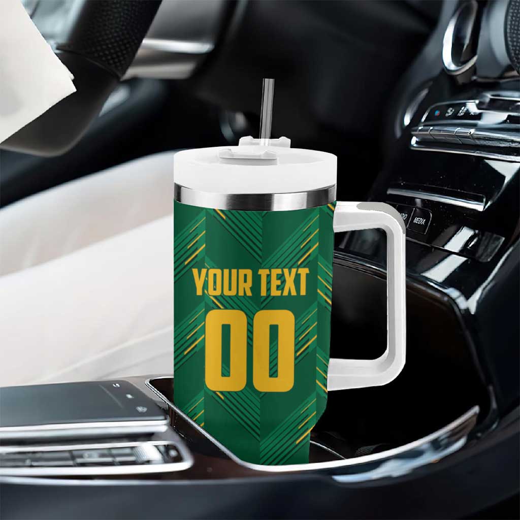 Custom South Africa Cricket Tumbler With Handle SA Protea Woza Nawe LT01