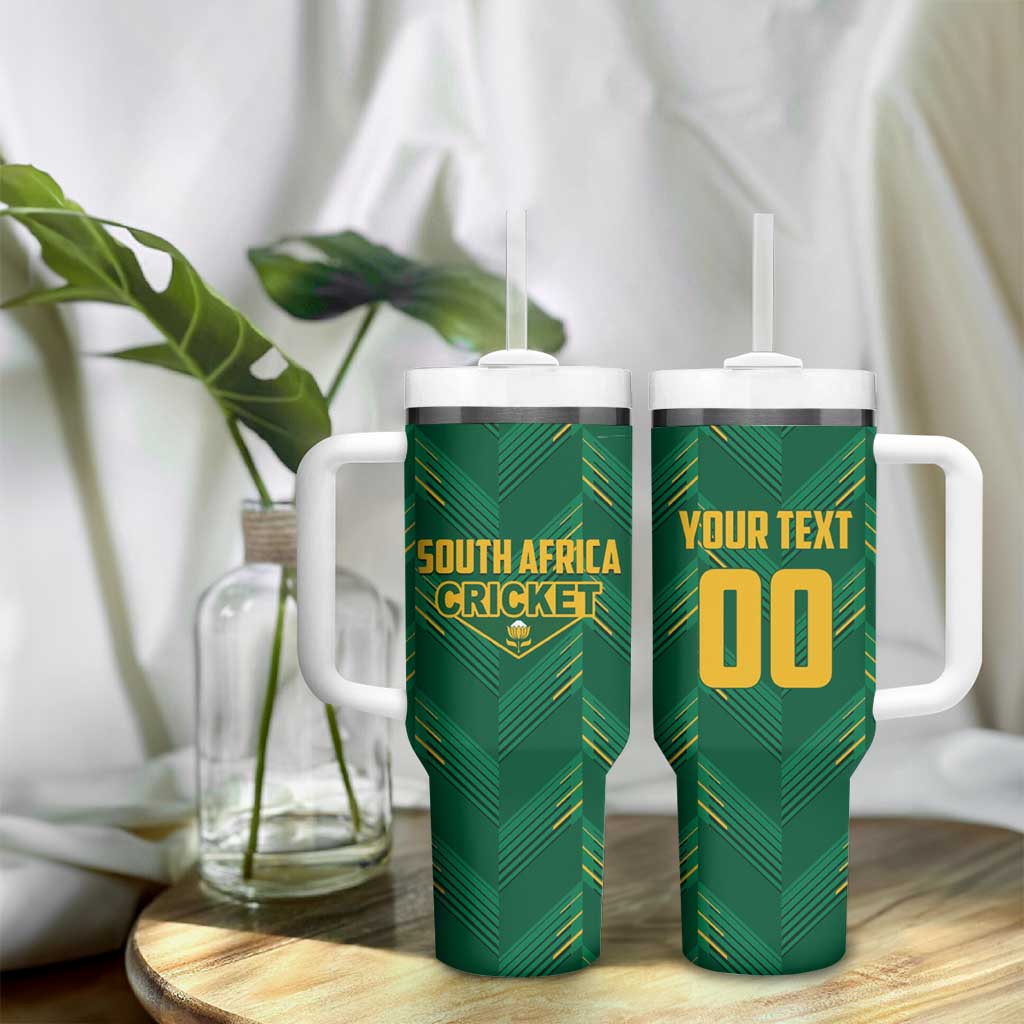 Custom South Africa Cricket Tumbler With Handle SA Protea Woza Nawe LT01