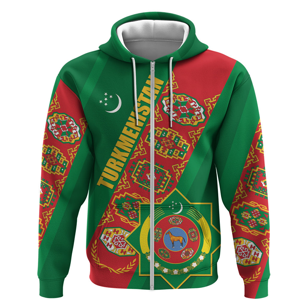 Turkmenistan Flag Day Hoodie Turkmenistan Bitaraplygyn watanydyr LT01