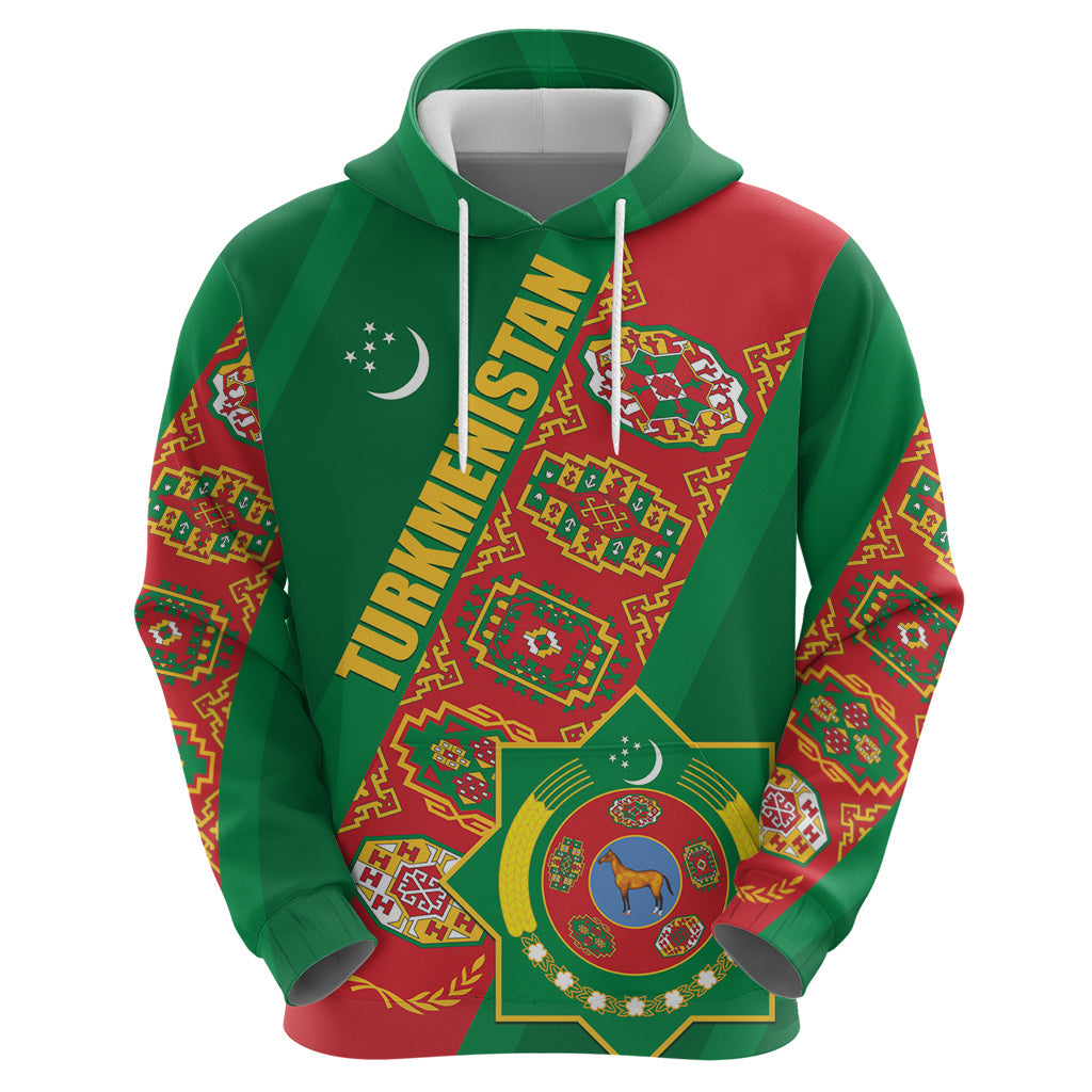 Turkmenistan Flag Day Hoodie Turkmenistan Bitaraplygyn watanydyr LT01