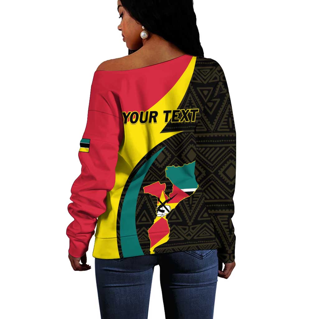 Mozambique Independence Day Off Shoulder Sweater Muzambhiki 1975 Anniversary LT01
