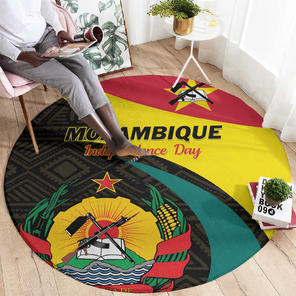 Mozambique Independence Day Round Carpet Muzambhiki 1975 Anniversary LT01
