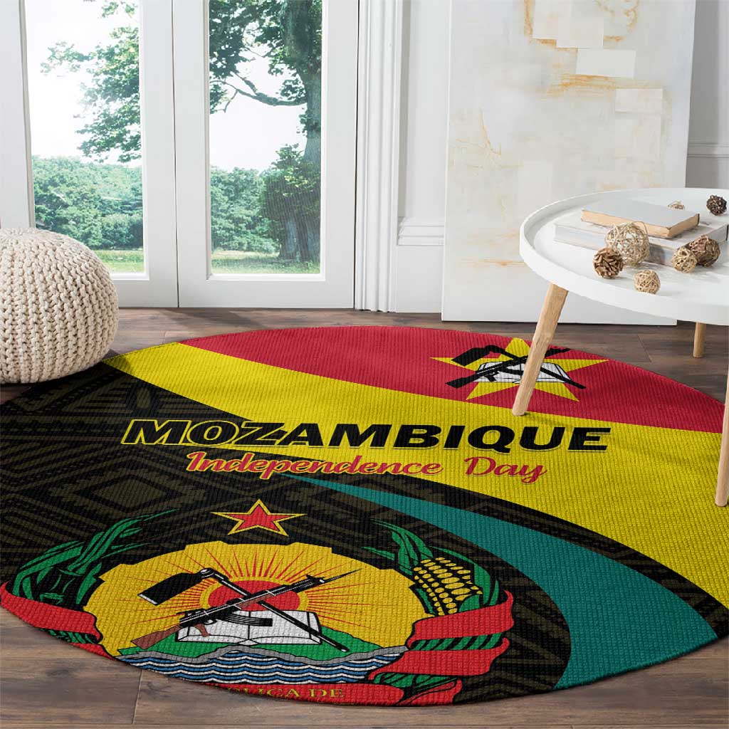 Mozambique Independence Day Round Carpet Muzambhiki 1975 Anniversary LT01