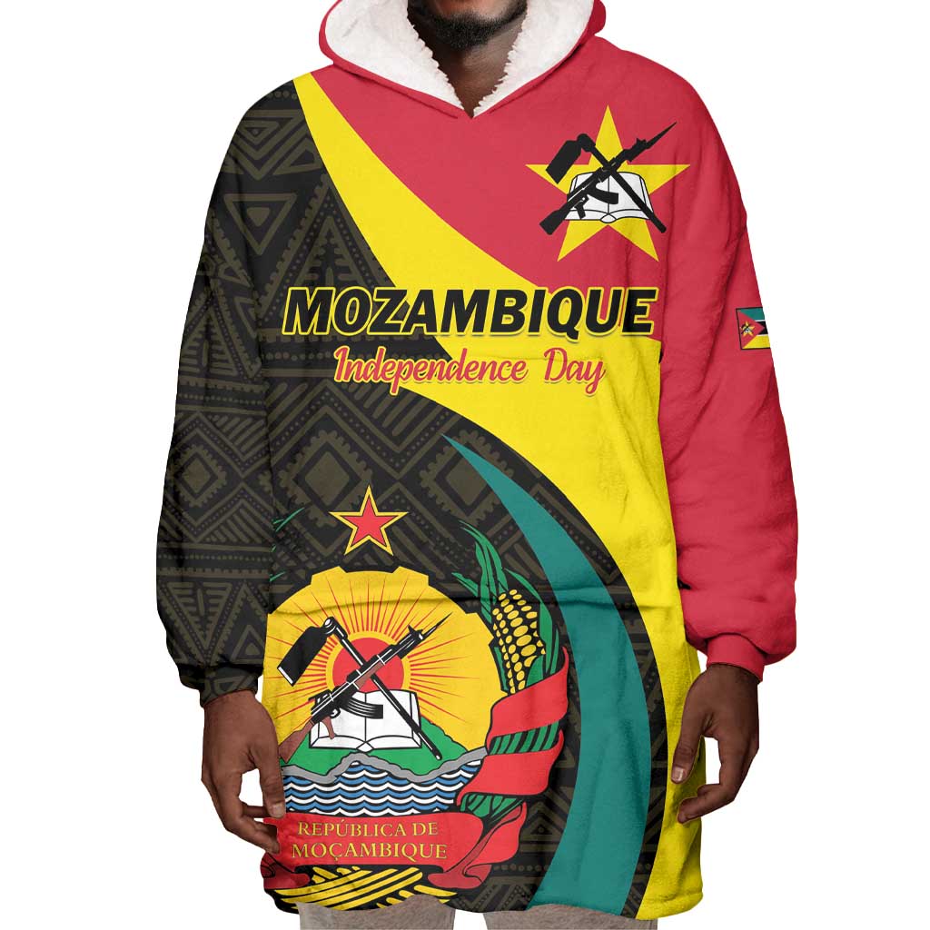 Mozambique Independence Day Wearable Blanket Hoodie Muzambhiki 1975 Anniversary LT01