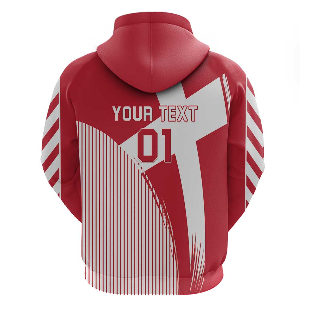 Custom Danmark 2024 Football Hoodie We are Red We are White We are Danish Dynamite LT01