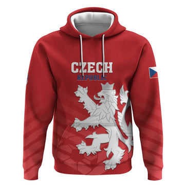 Custom Czech Republic 2024 Football Hoodie Jeden Tym Jeden Cil Czechia LT01