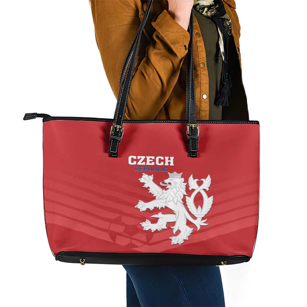 Czech Republic 2024 Football Leather Tote Bag Jeden Tym Jeden Cil Czechia LT01
