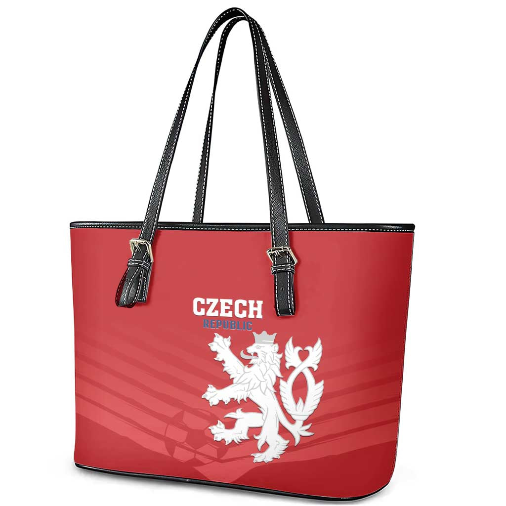 Czech Republic 2024 Football Leather Tote Bag Jeden Tym Jeden Cil Czechia LT01