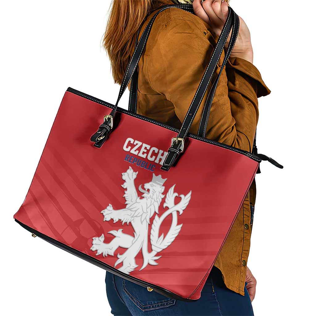 Czech Republic 2024 Football Leather Tote Bag Jeden Tym Jeden Cil Czechia LT01