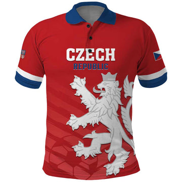 Custom Czech Republic 2024 Football Polo Shirt Jeden Tym Jeden Cil Czechia LT01