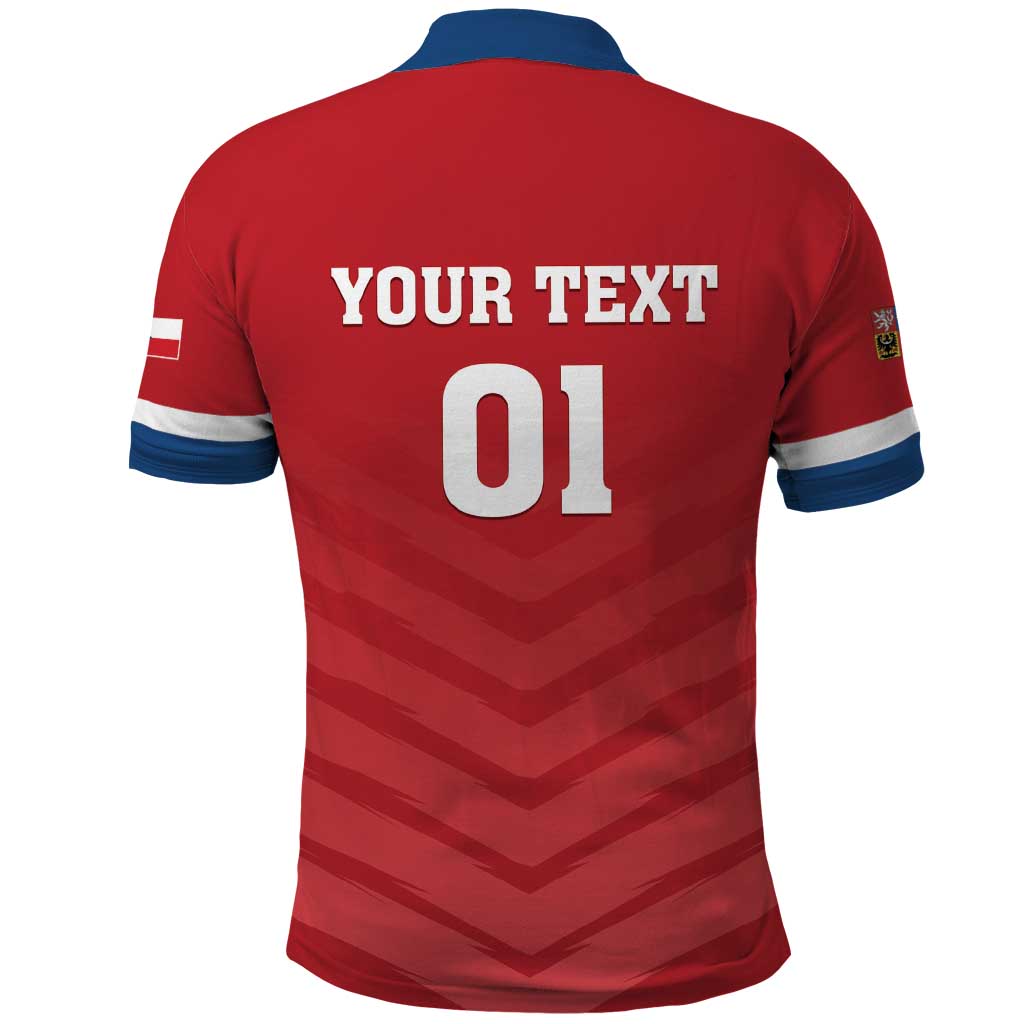 Custom Czech Republic 2024 Football Polo Shirt Jeden Tym Jeden Cil Czechia LT01