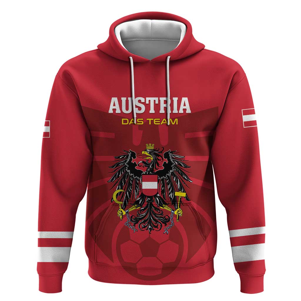 Custom Austria 2024 Football Hoodie Das Team Go Champions LT01