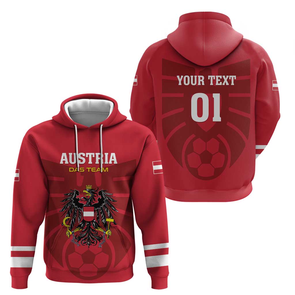 Custom Austria 2024 Football Hoodie Das Team Go Champions LT01