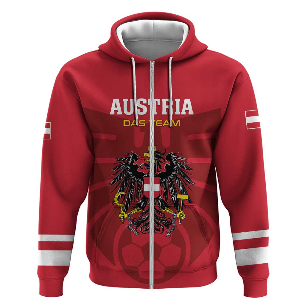 Custom Austria 2024 Football Hoodie Das Team Go Champions LT01