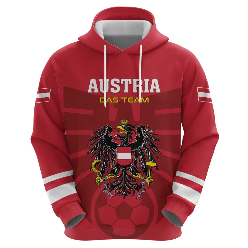 Custom Austria 2024 Football Hoodie Das Team Go Champions LT01