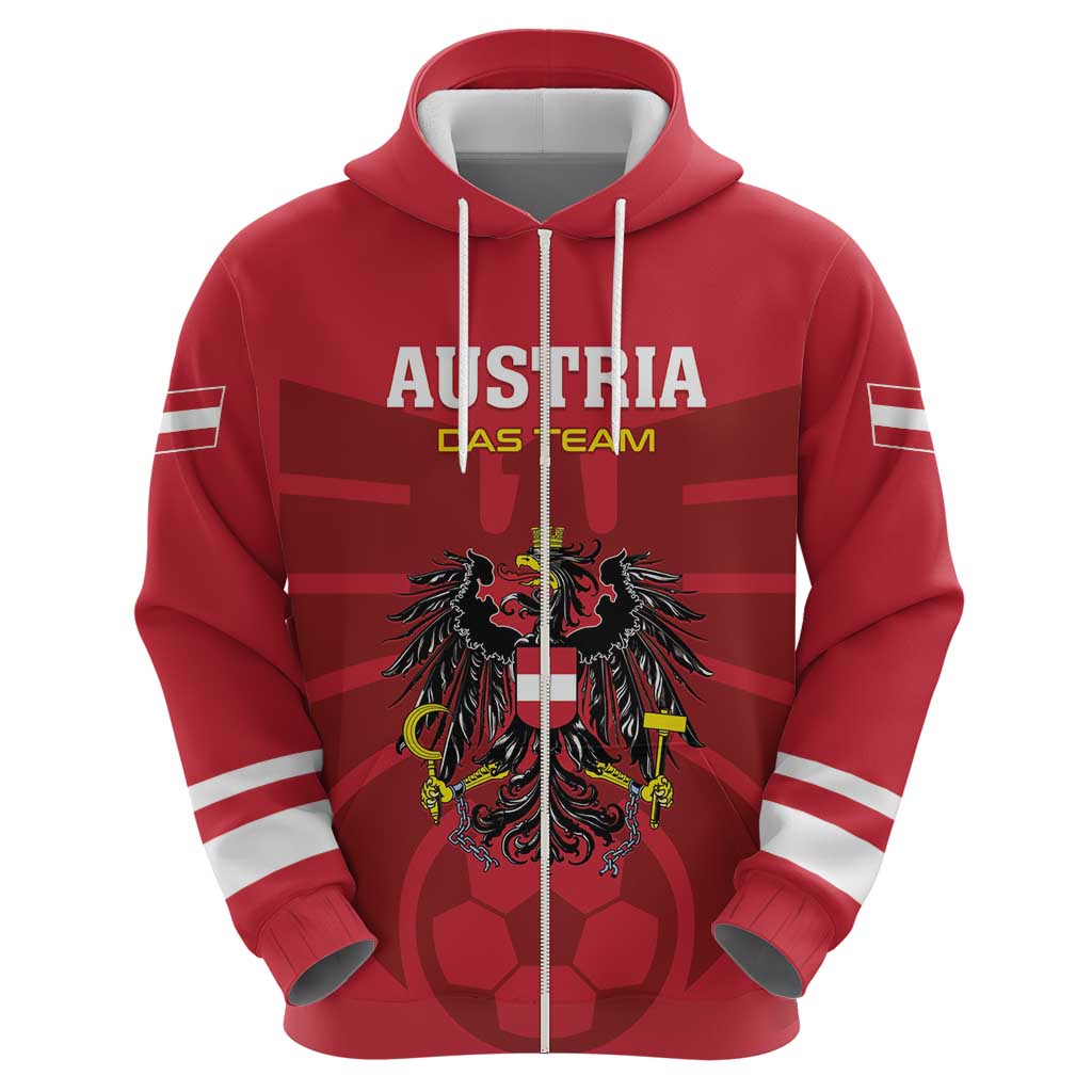 Custom Austria 2024 Football Hoodie Das Team Go Champions LT01