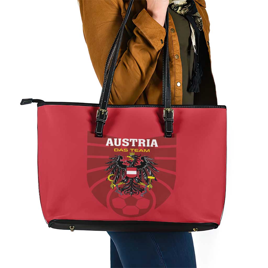 Austria 2024 Football Leather Tote Bag Das Team Go Champions LT01