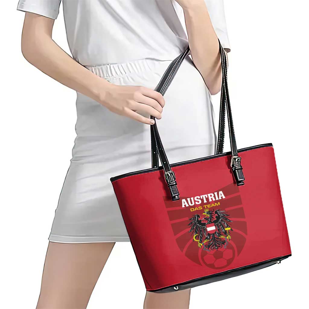 Austria 2024 Football Leather Tote Bag Das Team Go Champions LT01