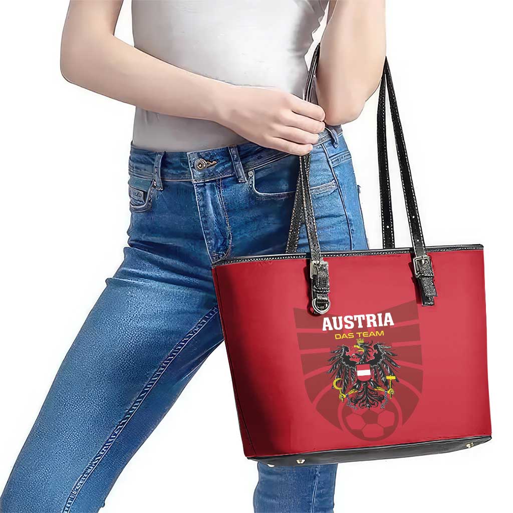 Austria 2024 Football Leather Tote Bag Das Team Go Champions LT01
