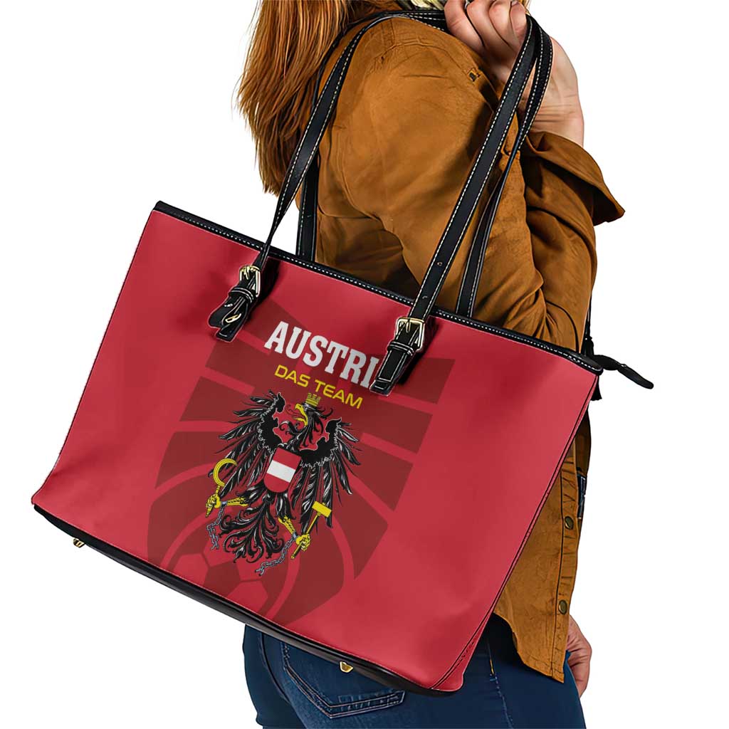 Austria 2024 Football Leather Tote Bag Das Team Go Champions LT01