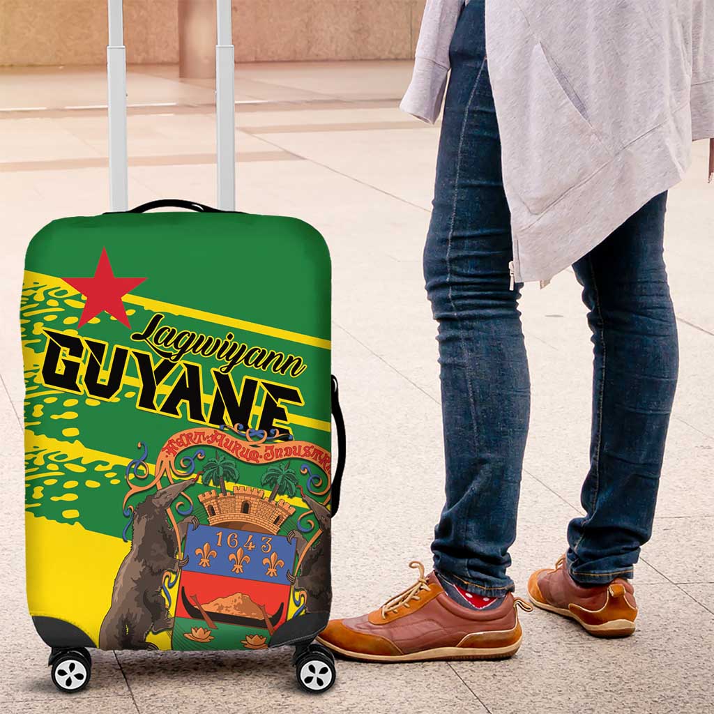 French Guiana Luggage Cover Lagwiyann In My Heart LT01