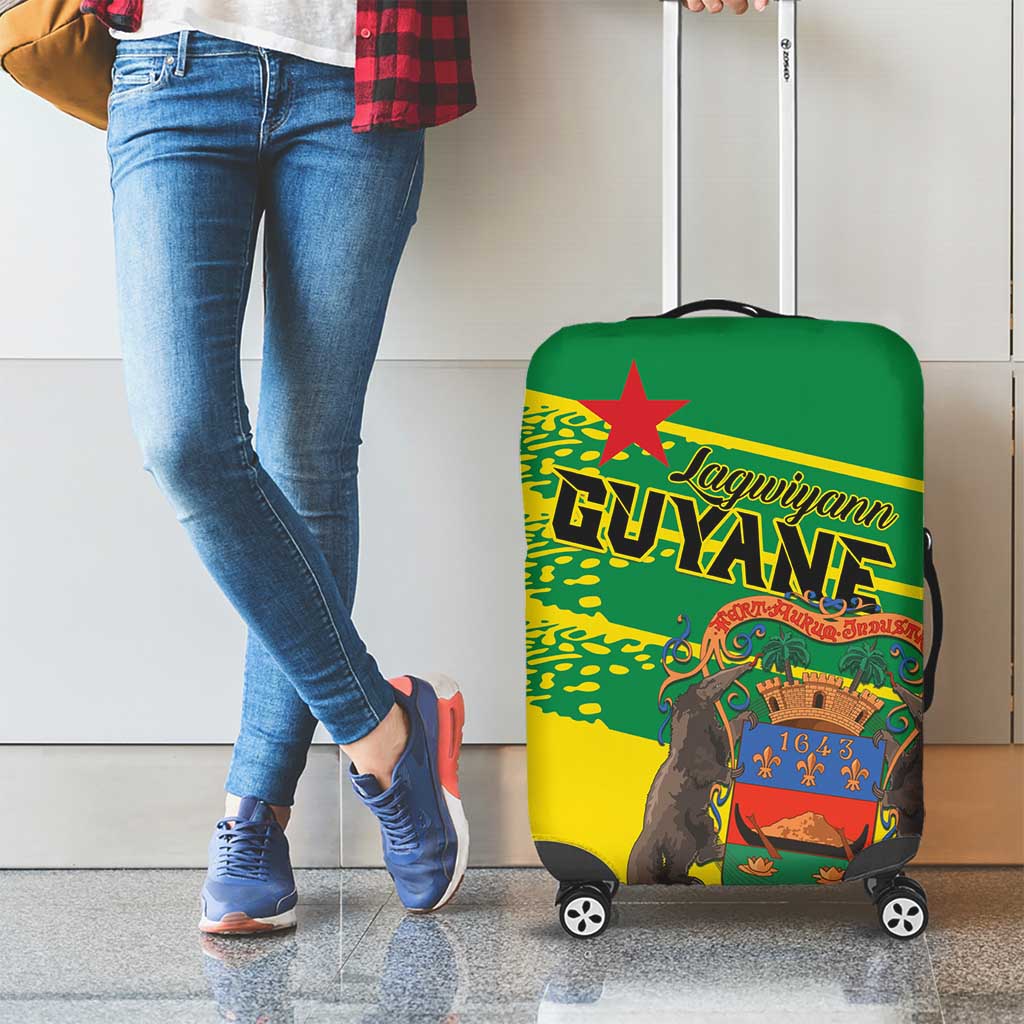 French Guiana Luggage Cover Lagwiyann In My Heart LT01