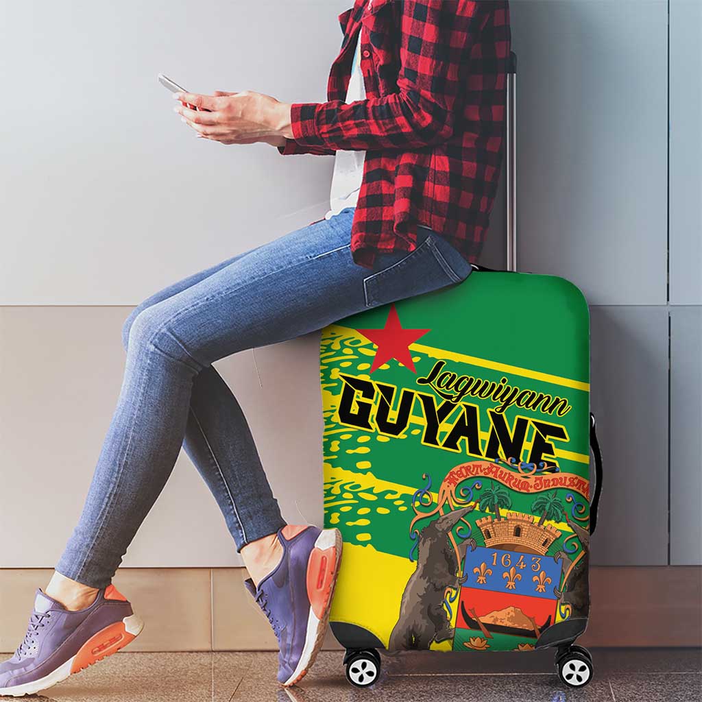 French Guiana Luggage Cover Lagwiyann In My Heart LT01