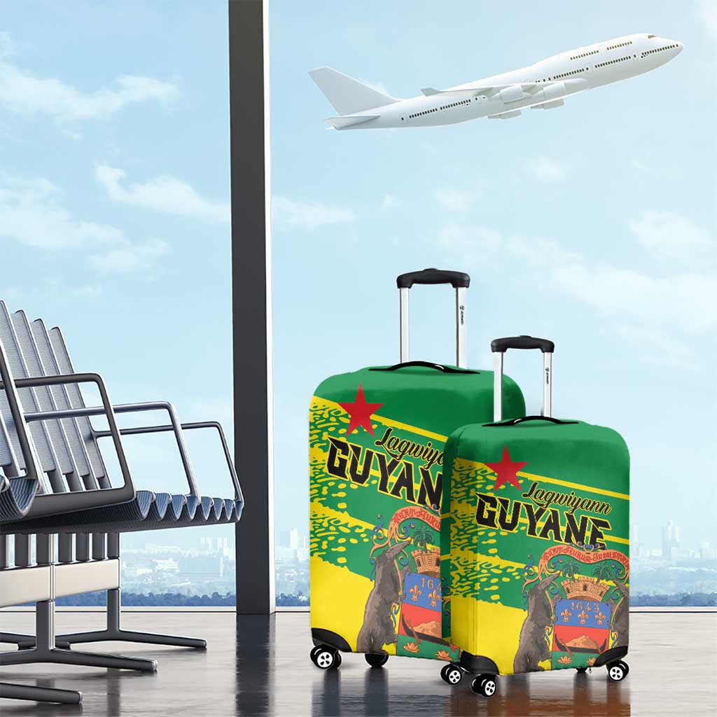 French Guiana Luggage Cover Lagwiyann In My Heart LT01