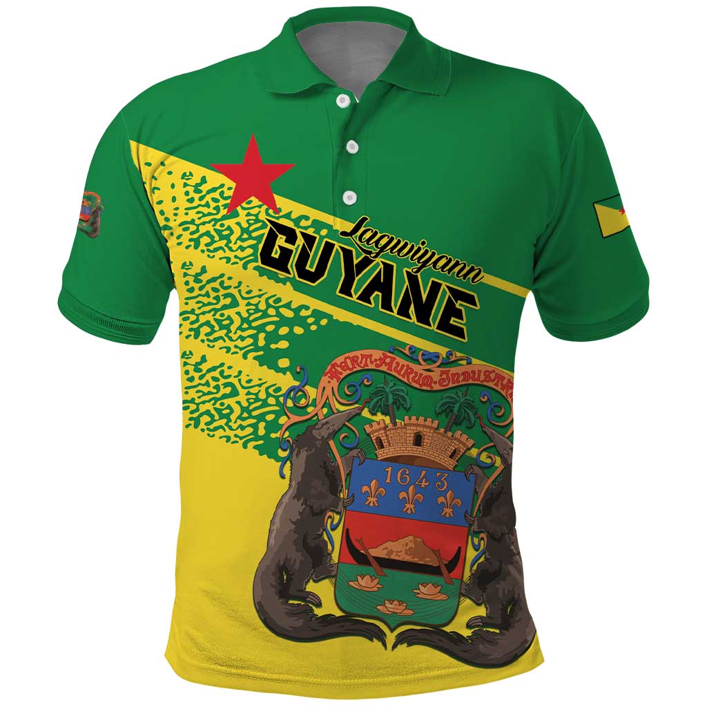 Personalized French Guiana Polo Shirt Lagwiyann In My Heart LT01
