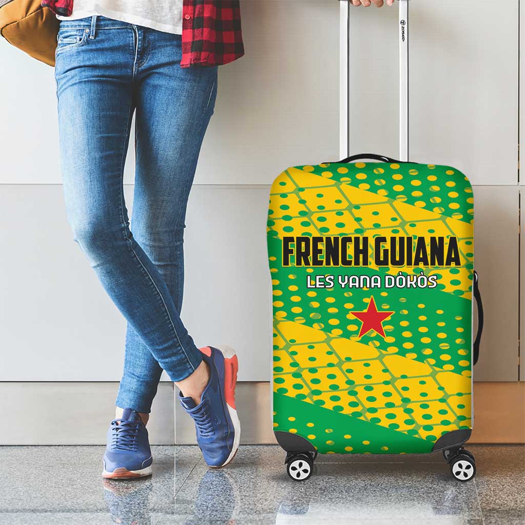 French Guiana Football Luggage Cover Go Les Yana Dokos LT01