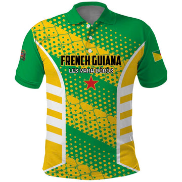 Custom French Guiana Football Polo Shirt Go Les Yana Dokos LT01