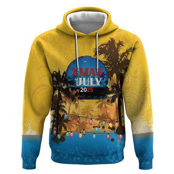 Personalized Xmas in July 2025 Hoodie Caribbean Summer Christmas LT01