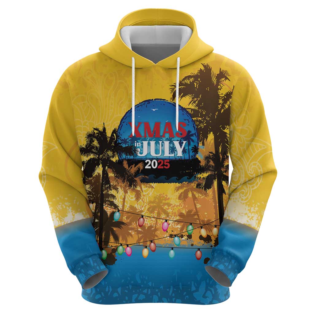 Personalized Xmas in July 2025 Hoodie Caribbean Summer Christmas LT01