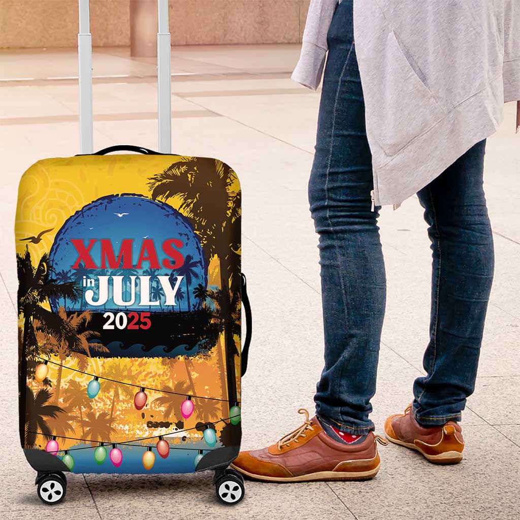 Xmas in July 2025 Luggage Cover Caribbean Summer Christmas LT01