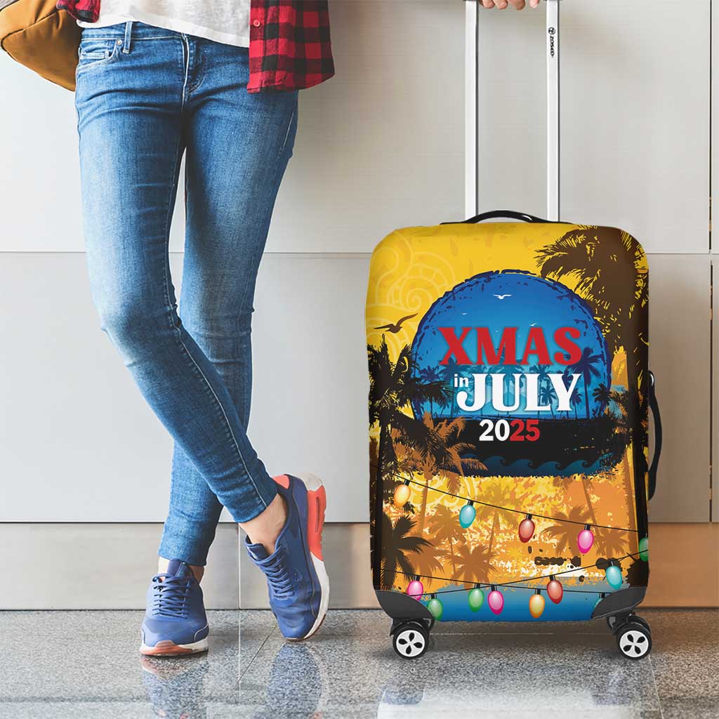 Xmas in July 2025 Luggage Cover Caribbean Summer Christmas LT01