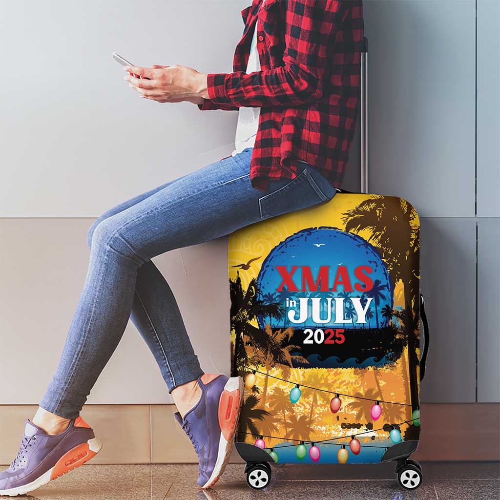 Xmas in July 2025 Luggage Cover Caribbean Summer Christmas LT01