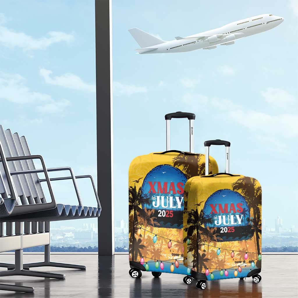 Xmas in July 2025 Luggage Cover Caribbean Summer Christmas LT01