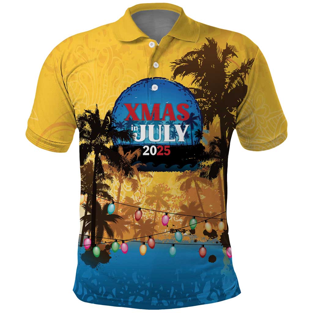 Personalized Xmas in July 2025 Polo Shirt Caribbean Summer Christmas LT01