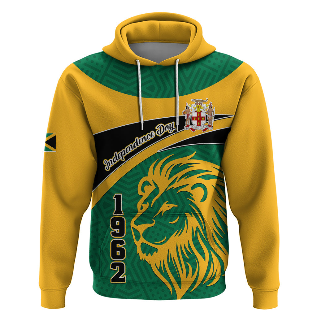 Jamaica Independence Day Hoodie Jumieka Lion Mix African Pattern LT01